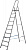 Лестница-стремянка СИБИН алюминиевая, 10 ступеней, 208 см