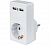 Адаптер NAD-USB02-1E-C-WH с/з 1 гн. USB2.1A (61699)
